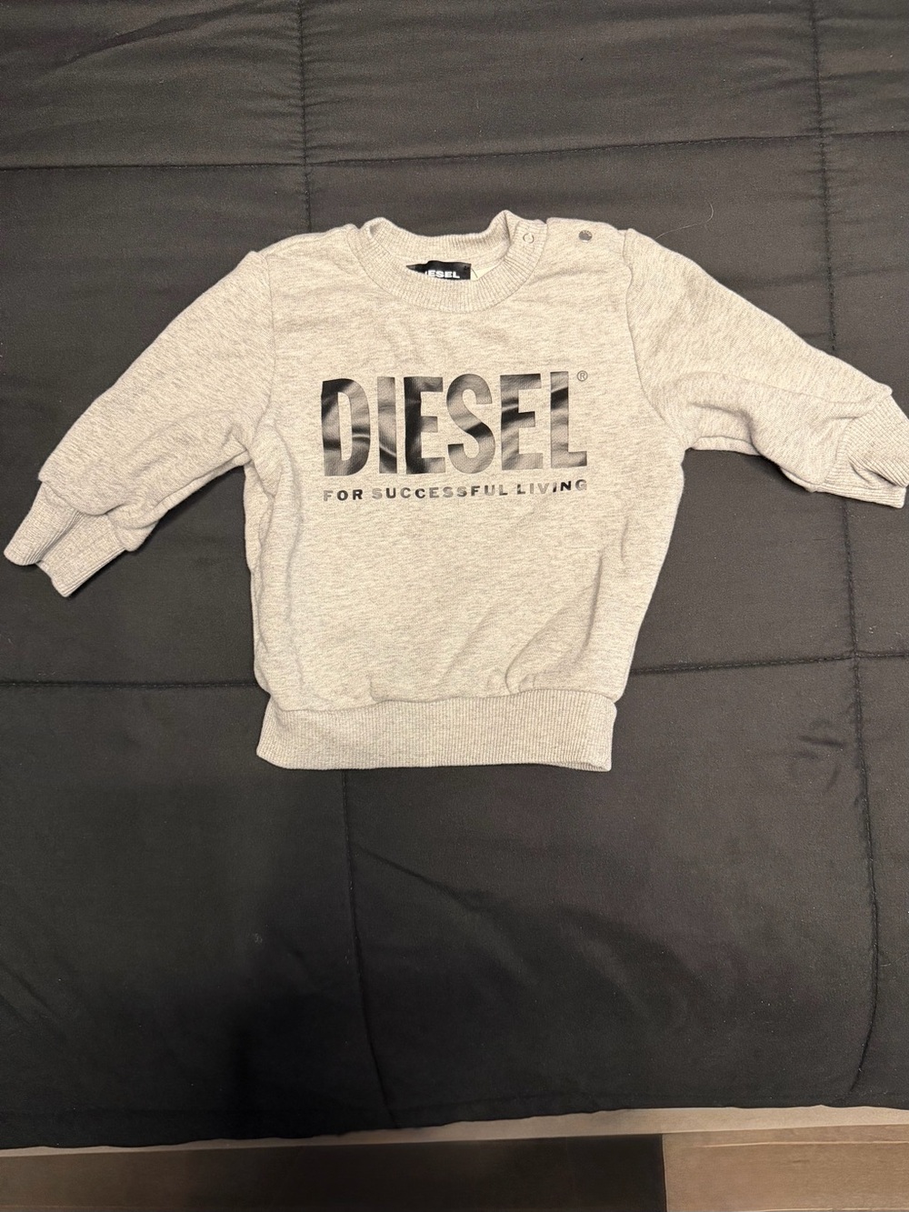 Diesel Baby Grey Logo Sweatshirt – 9 Months